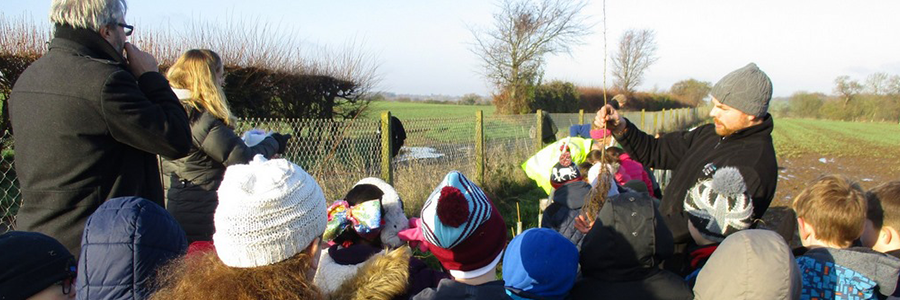 Children learning about trees