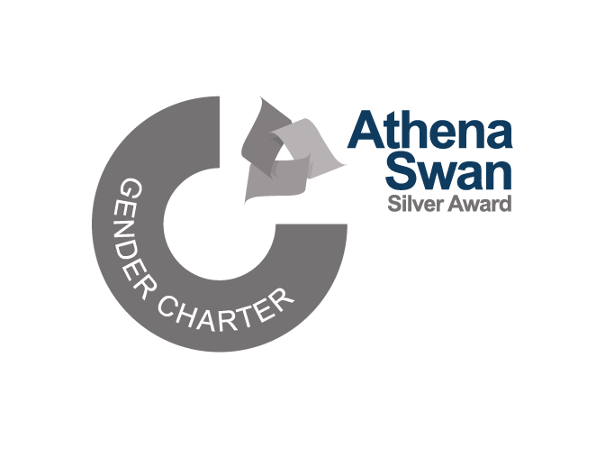 Logo for the Athena Swan Silver Award under the Gender Charter